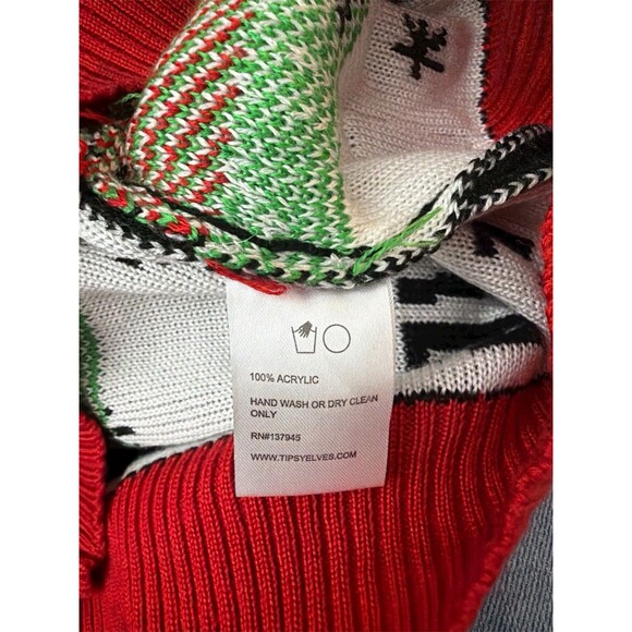 Tipsy Elves Ugly Xmas Sweater M “You Miss You Drink” Drinking Game - Picture 9 of 9